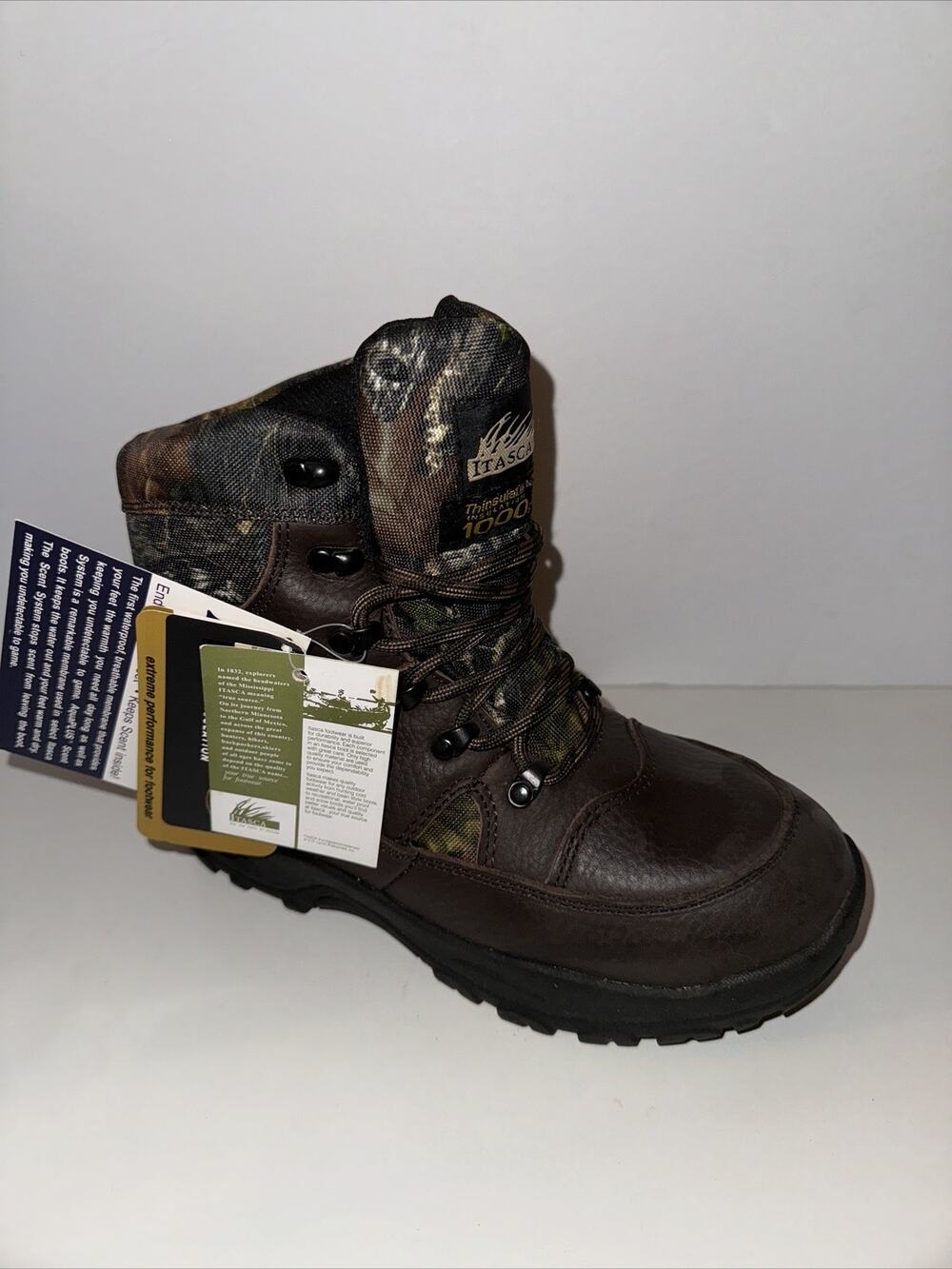 Itasca Size 6.5 Women’s Leather Camo Brown Waterproof Insulated Boots Salazar